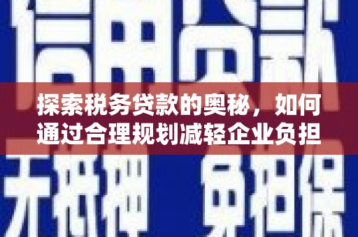 里港探索税务贷款的奥秘，如何通过合理规划减轻企业负担
