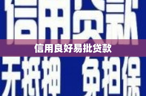 里港信用良好易批贷款