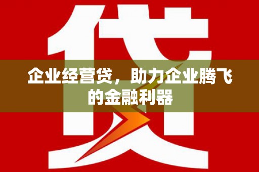 里港企业经营贷，助力企业腾飞的金融利器