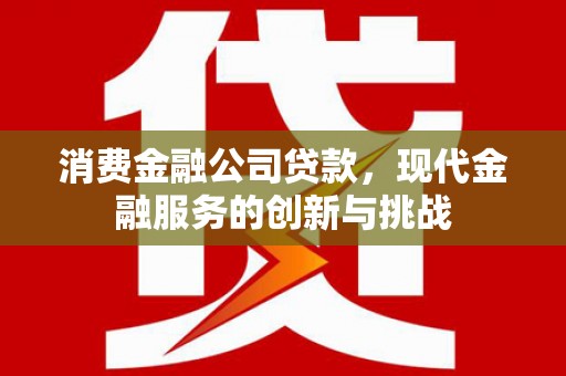 里港消费金融公司贷款，现代金融服务的创新与挑战
