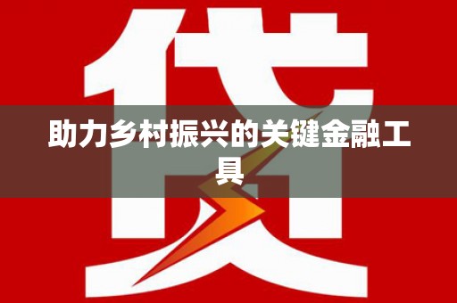 里港助力乡村振兴的关键金融工具