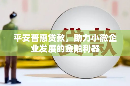 里港平安普惠贷款，助力小微企业发展的金融利器