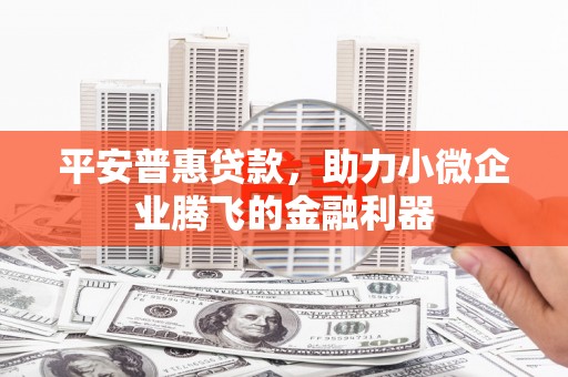 里港平安普惠贷款，助力小微企业腾飞的金融利器