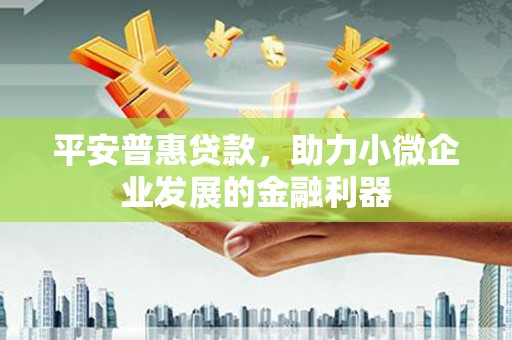 里港平安普惠贷款，助力小微企业发展的金融利器