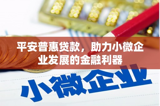 里港平安普惠贷款，助力小微企业发展的金融利器