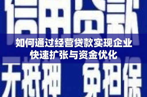 里港如何通过经营贷款实现企业快速扩张与资金优化