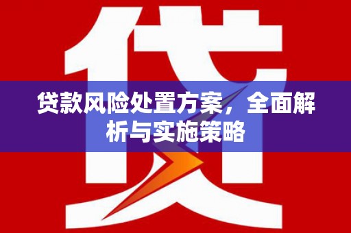 里港贷款风险处置方案，全面解析与实施策略