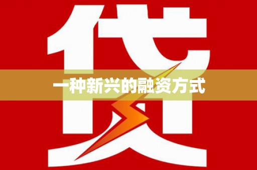 里港一种新兴的融资方式