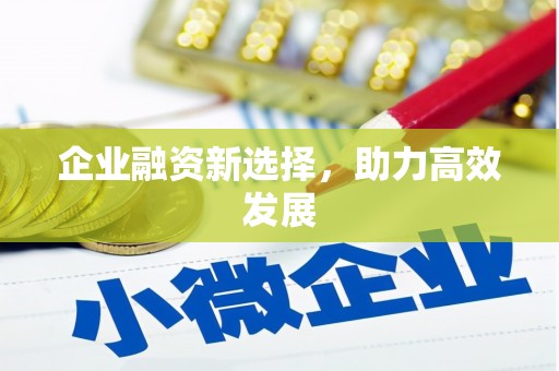 里港企业融资新选择，助力高效发展